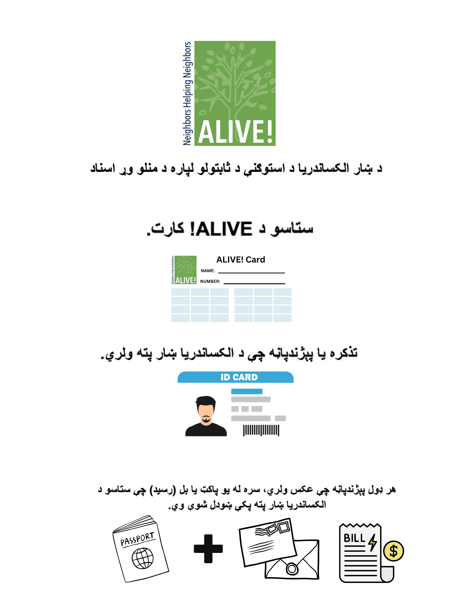 Proof of Residency Pashto